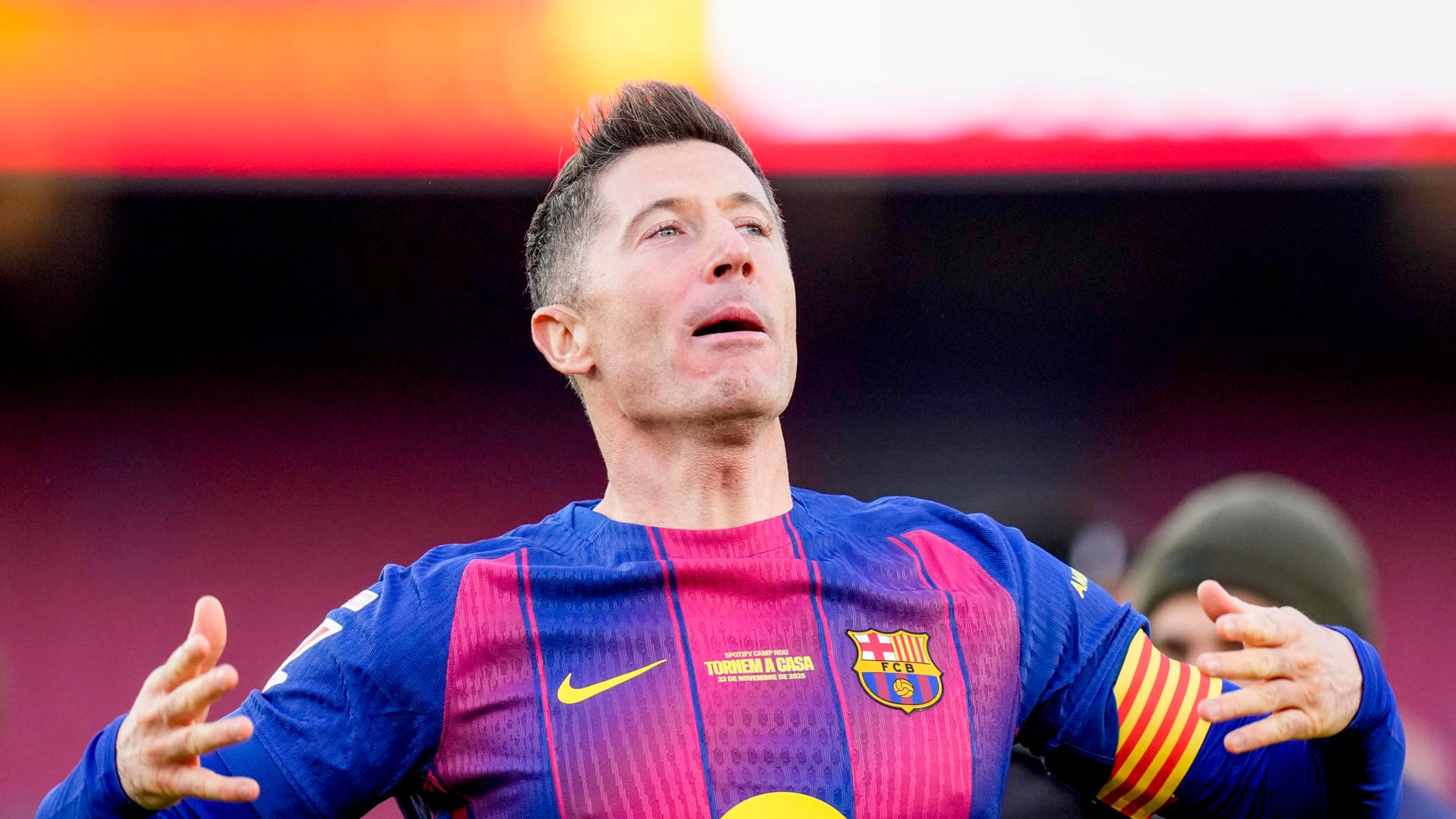El delantero polaco del Barcelona Robert Lewandowski en foto de archivo de Siu Wu