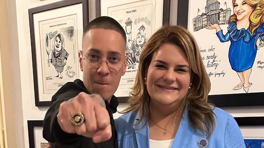 Baby Rasta y la gobernadora de Puerto Rico, Jenniffer González Colón.