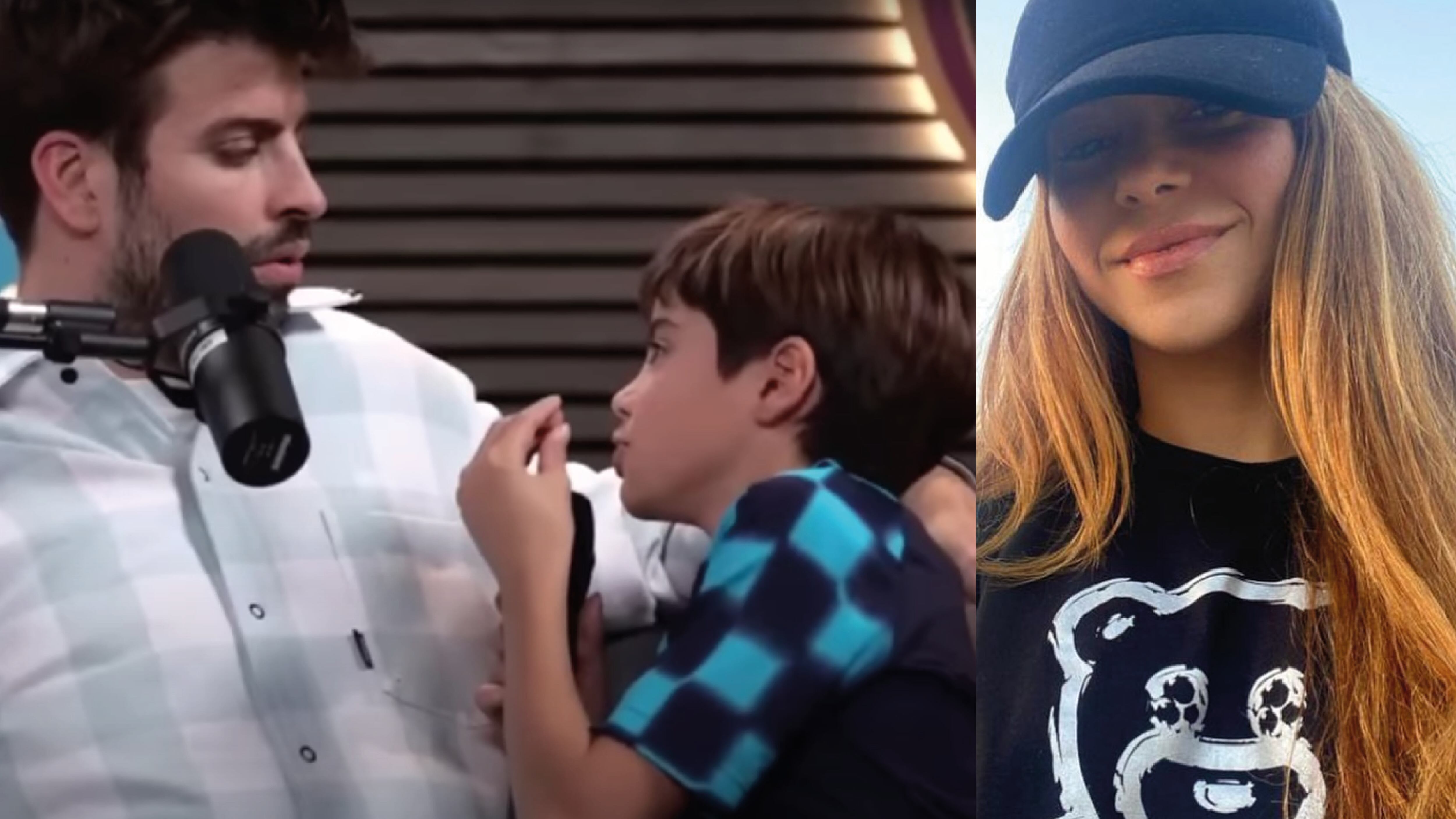 Gerard Piqué, su hijo y Shakira