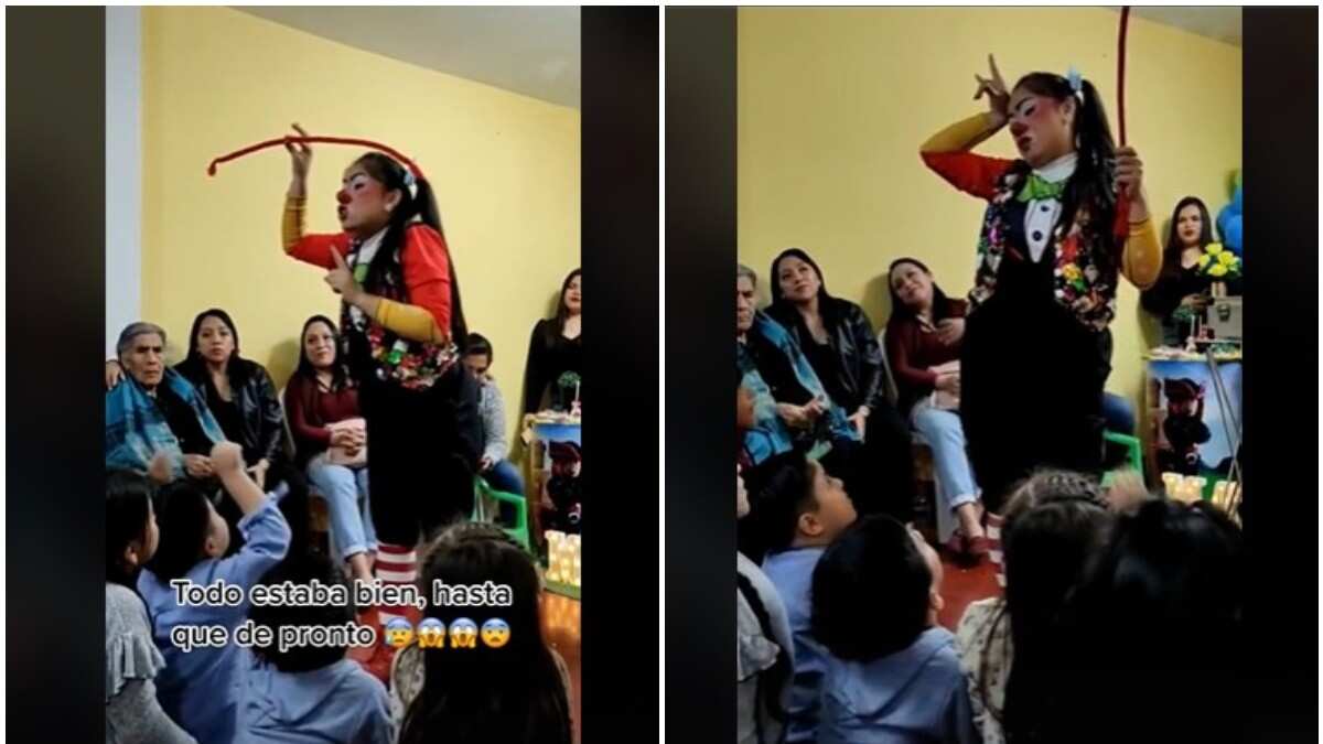 Niño expone infidelidad de su papá en show de payasita.