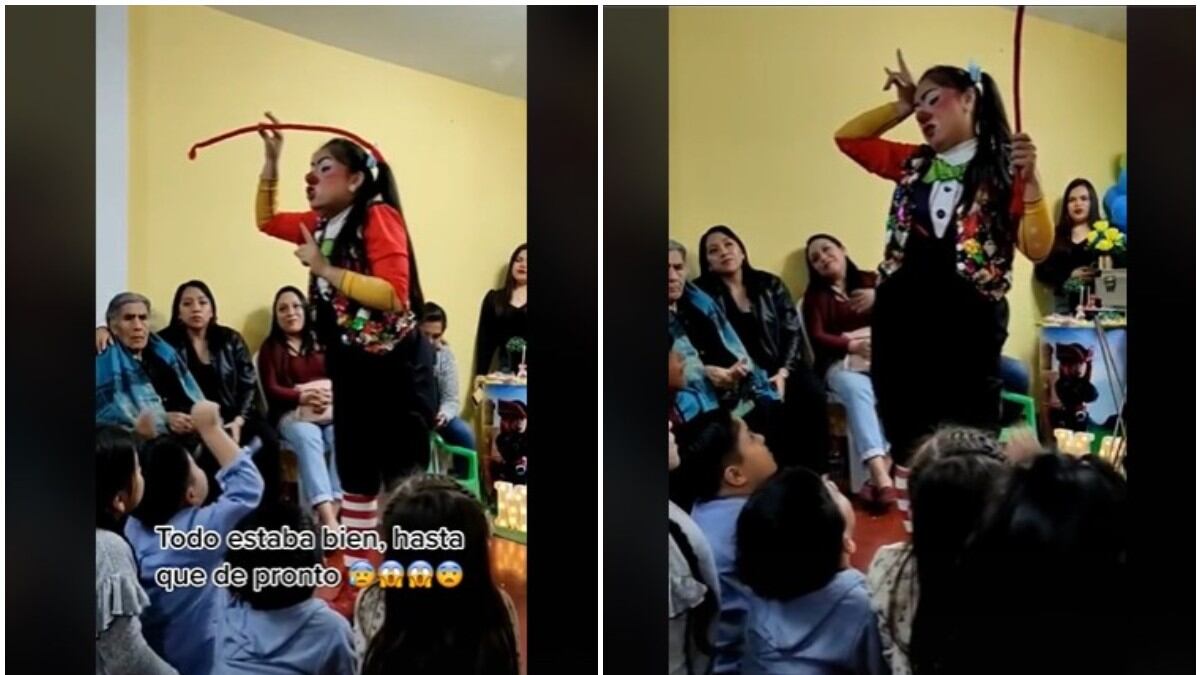 Niño expone infidelidad de su papá en show de payasita.