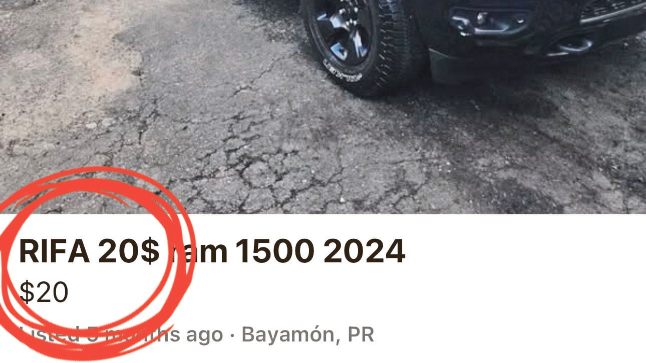 Rifas de autos en redes sociales