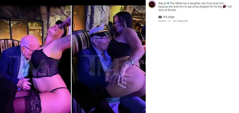 La hija del hombre fue quien eligió llevar a su padre al club de striptease.