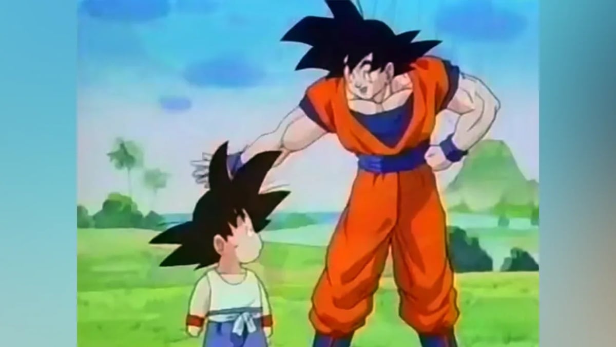 Goku grande y Goku pequeño