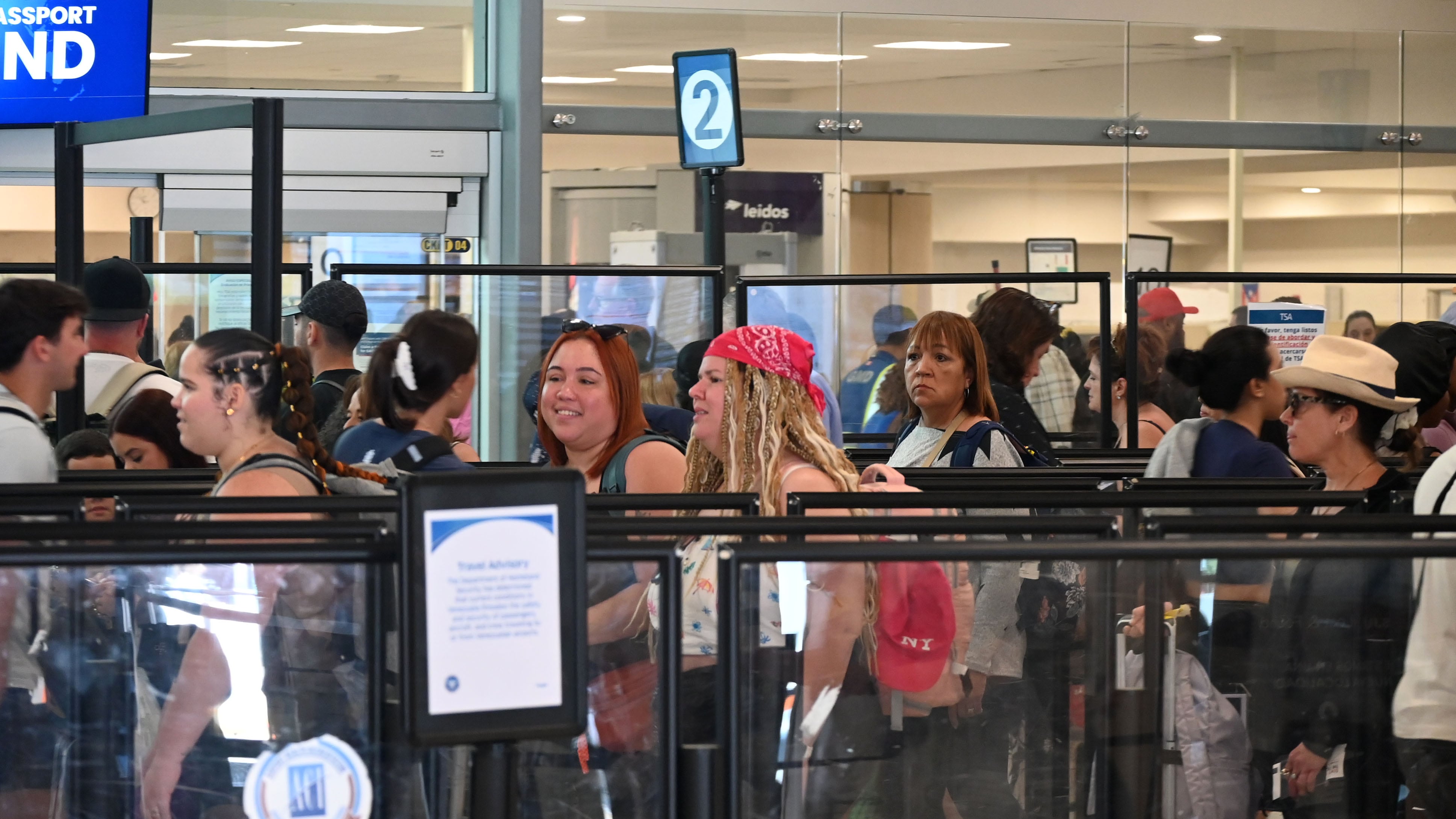 Filas del aeropuerto Luis Muñoz Marin.