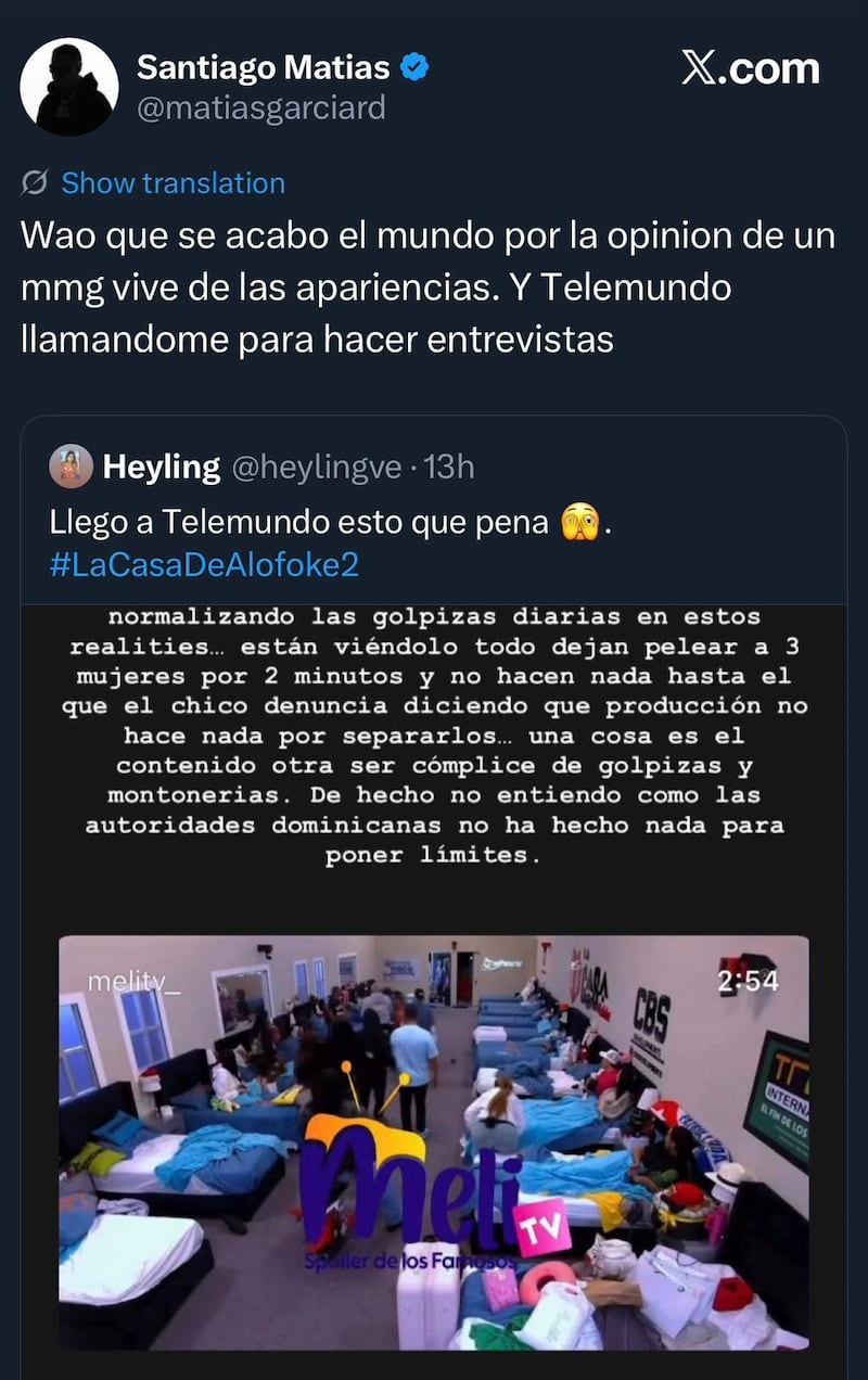 Santiago Matías responde a Carlos Adyan