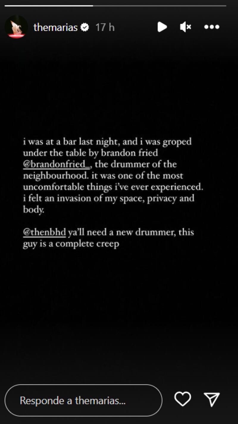 Foto: Captura de Storie en Instagram @themarias