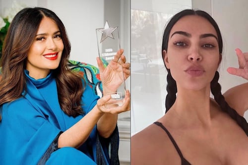 Salma Hayek y Kim Kardashian posan juntas y los bochincheros se ponen a compararlas