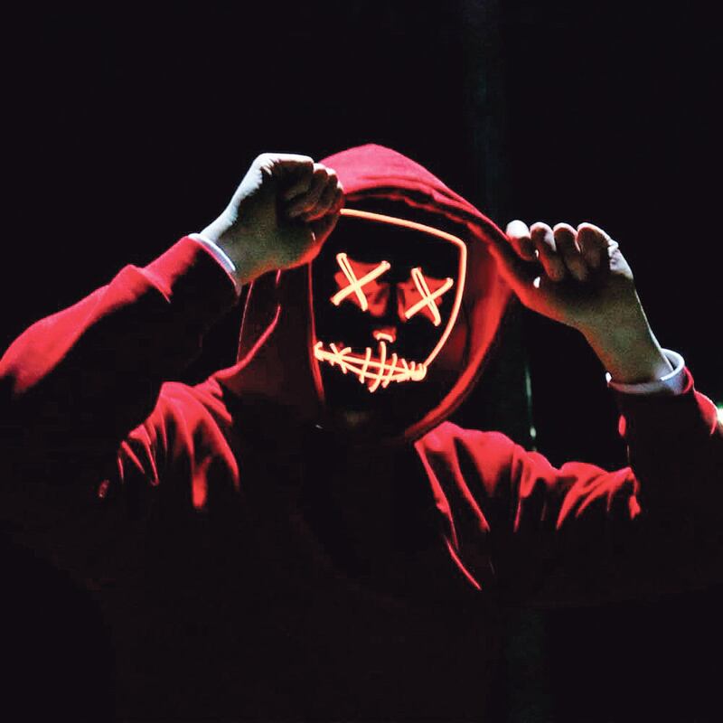 Poptrend Máscara de Halloween con luz LED