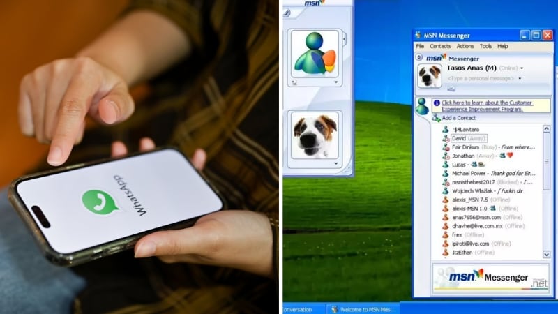 WhatsApp y MSN | Composición