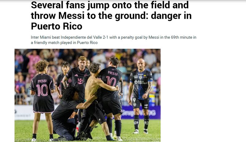 Medios reseñan papelón con Messi en Puerto Rico