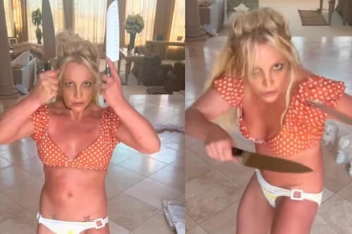 Britney Spears asegura estar bien tras bailar con cuchillos