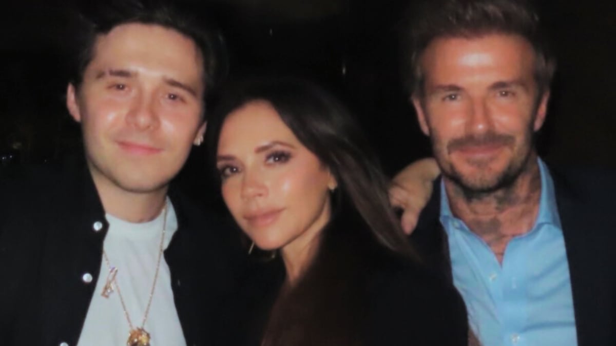 Victoria, David y Brooklyn Beckham
