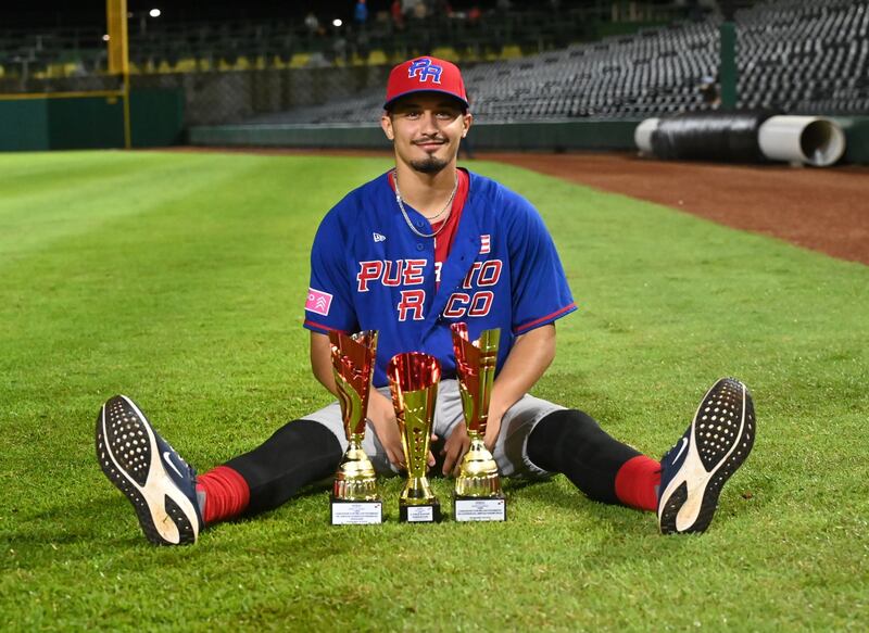Jorhan Laboy, lanzador del equipo de Puerto Rico.