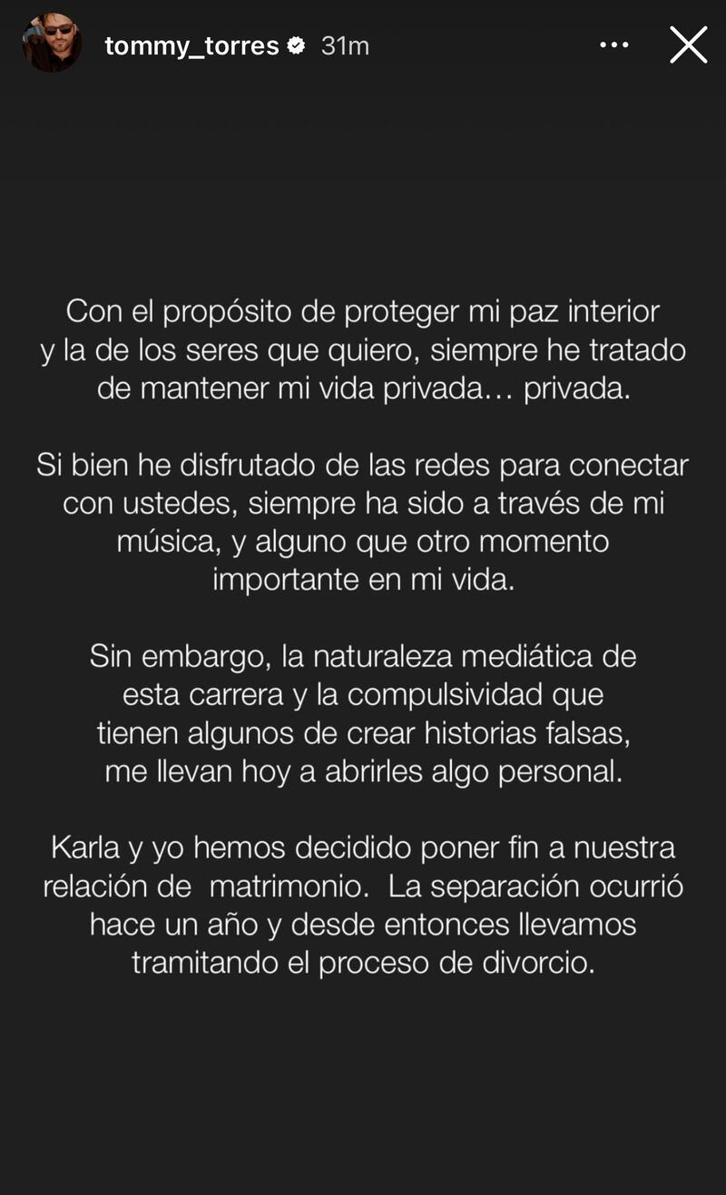 Esta semana la actriz también realizó expresiones sobre el proceso de divorcio
