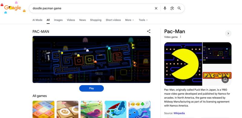 Doodle - Google - Pac-Man